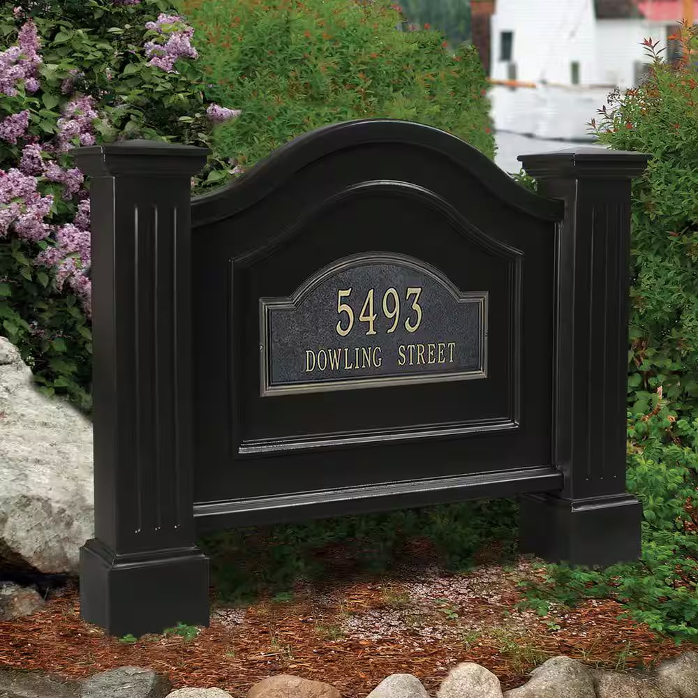 Nantucket 32 In. X 40 In. Black Polyethylene Address Sign