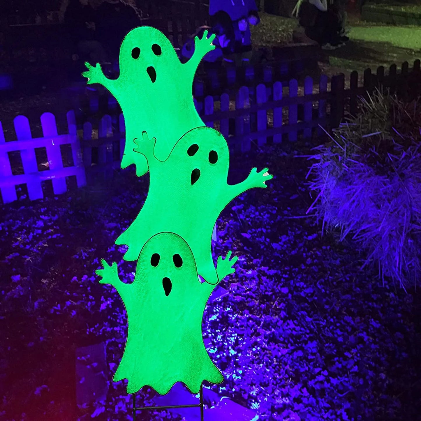 Halloween Ghost Decorations Yard Halloween Outdoor Light-Up Ghost Lawn Stakes