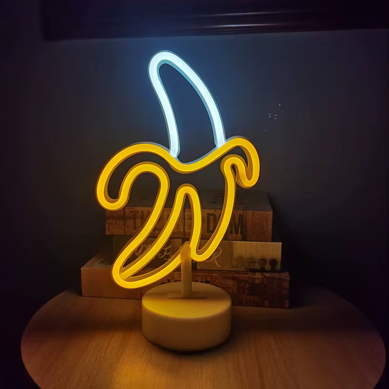 Cherry Banana Neon Lamp LED Neon Signs Lamp for Home Party Room Birthday Kids' Bedroom Fruit Store Markets Wall Art Decor