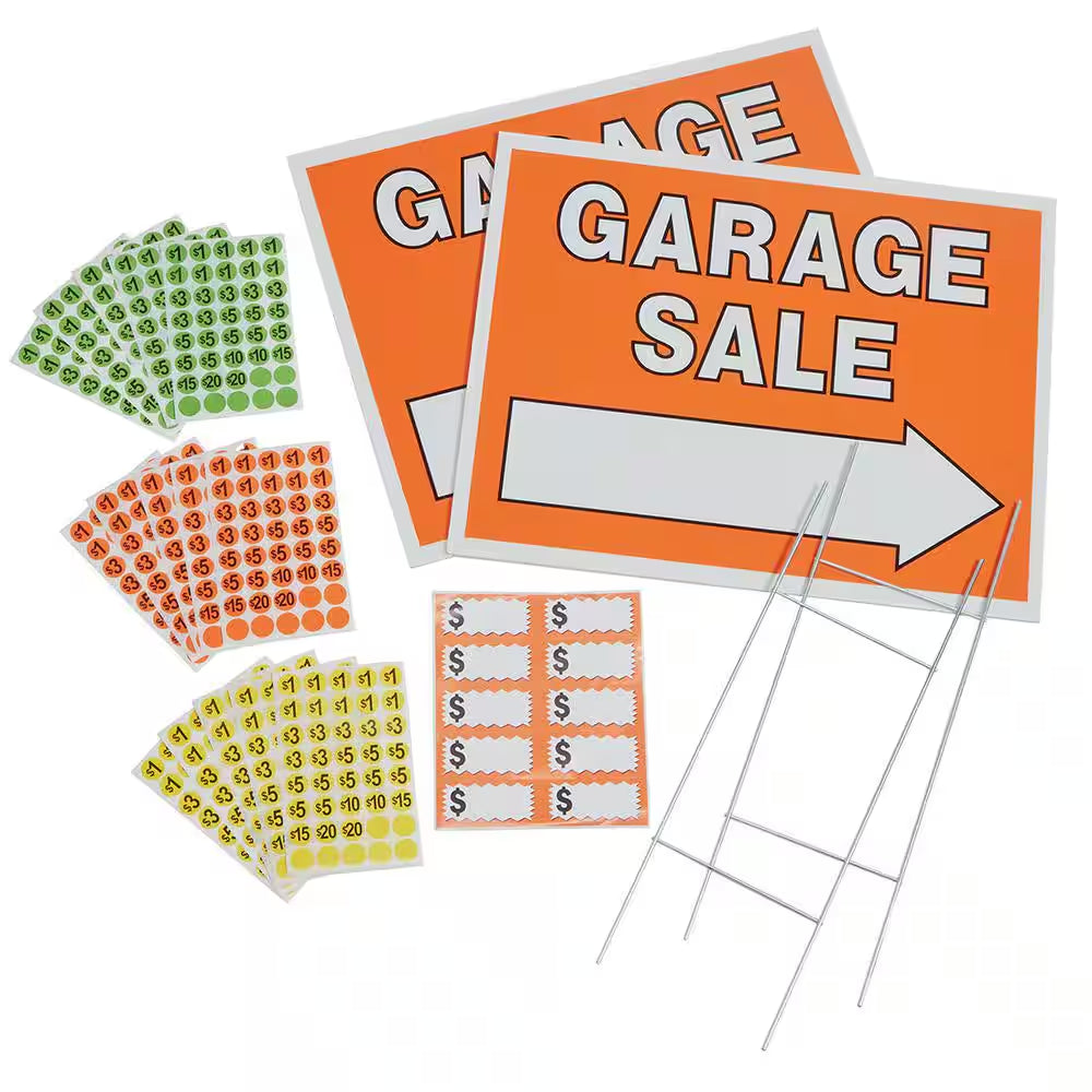 Garage Sale Yard Sign Kit (614-Piece)