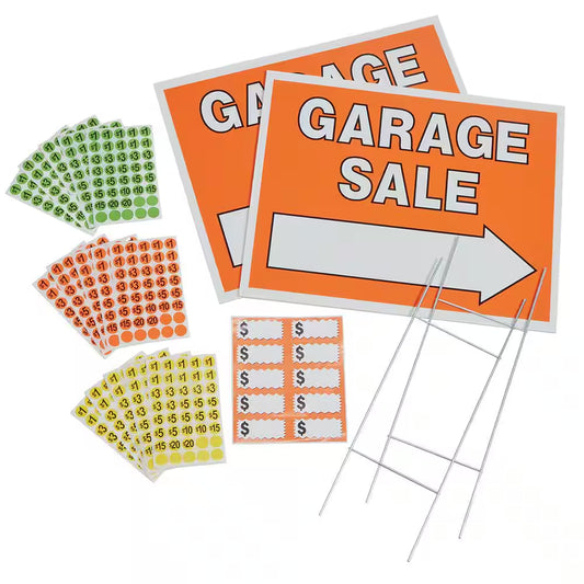 Garage Sale Yard Sign Kit (614-Piece)
