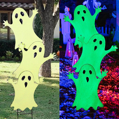 Halloween Ghost Decorations Yard Halloween Outdoor Light-Up Ghost Lawn Stakes