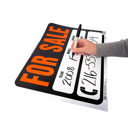 Hy-Glo Series SP-112 Jumbo Identification Sign, for Sale, Fluorescent Orange Legend, Plastic