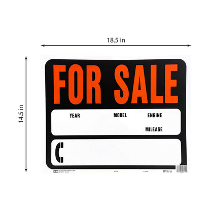Hy-Glo Series SP-112 Jumbo Identification Sign, for Sale, Fluorescent Orange Legend, Plastic