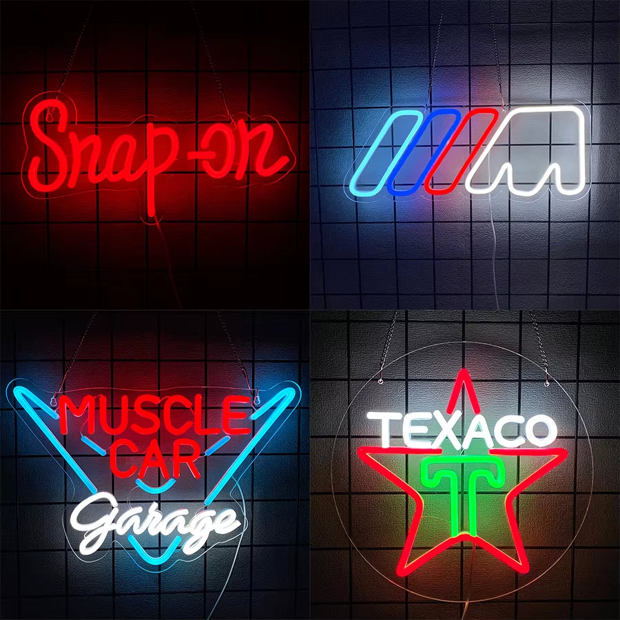 Garage Car Service Series Led Neon Signs, Used in Auto Repair Shops, Garage Accessories, Bar,Man Cave Art Decor, Usb Powered.