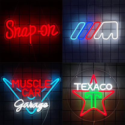 Garage Car Service Series Led Neon Signs, Used in Auto Repair Shops, Garage Accessories, Bar,Man Cave Art Decor, Usb Powered.