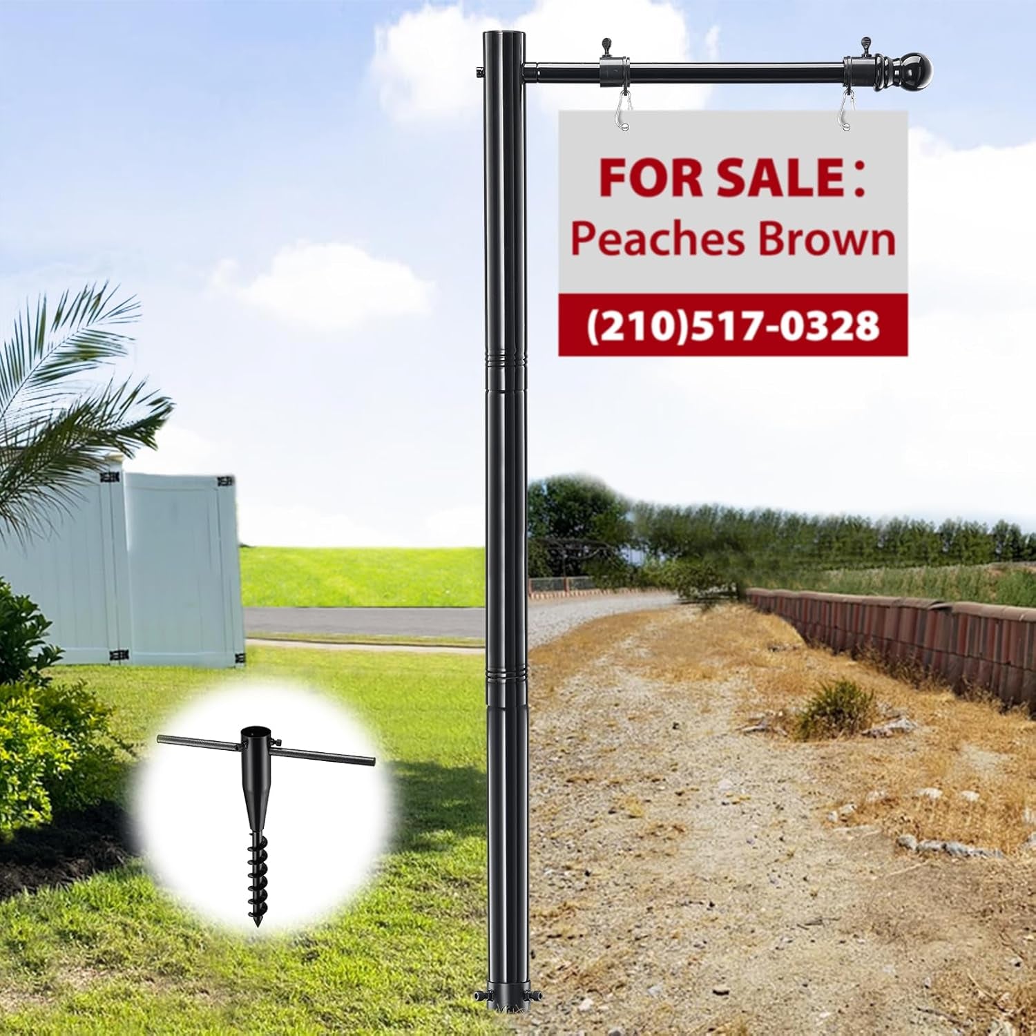 7FT Metal Real Estate Sign Post for Sale & Open House Yard Signs