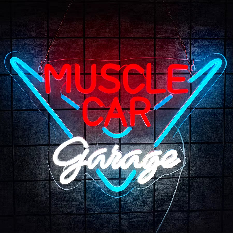 Garage Car Service Series Led Neon Signs, Used in Auto Repair Shops, Garage Accessories, Bar,Man Cave Art Decor, Usb Powered.