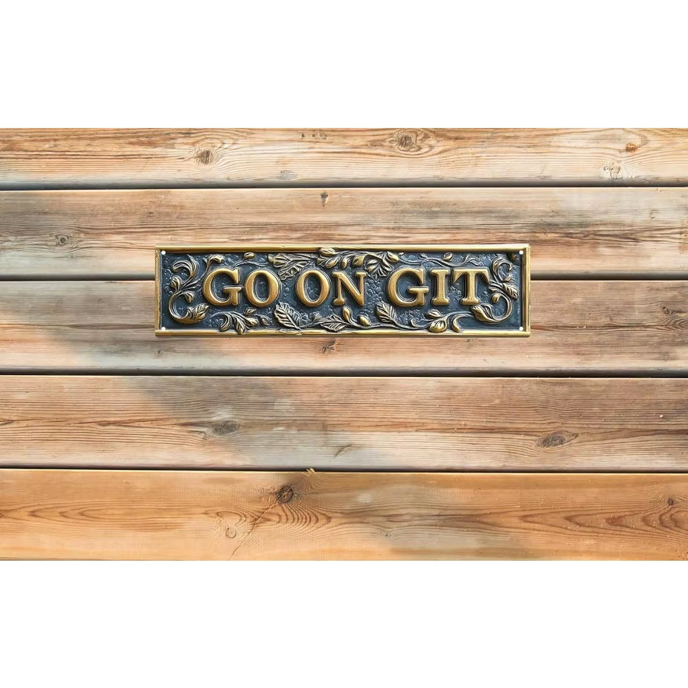 Go on Git Retro Funny Metal Tin Sign - Fall Horror Theme Street Wall Decor for Bar Home College Dorm
