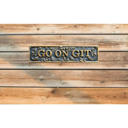 Go on Git Retro Funny Metal Tin Sign - Fall Horror Theme Street Wall Decor for Bar Home College Dorm