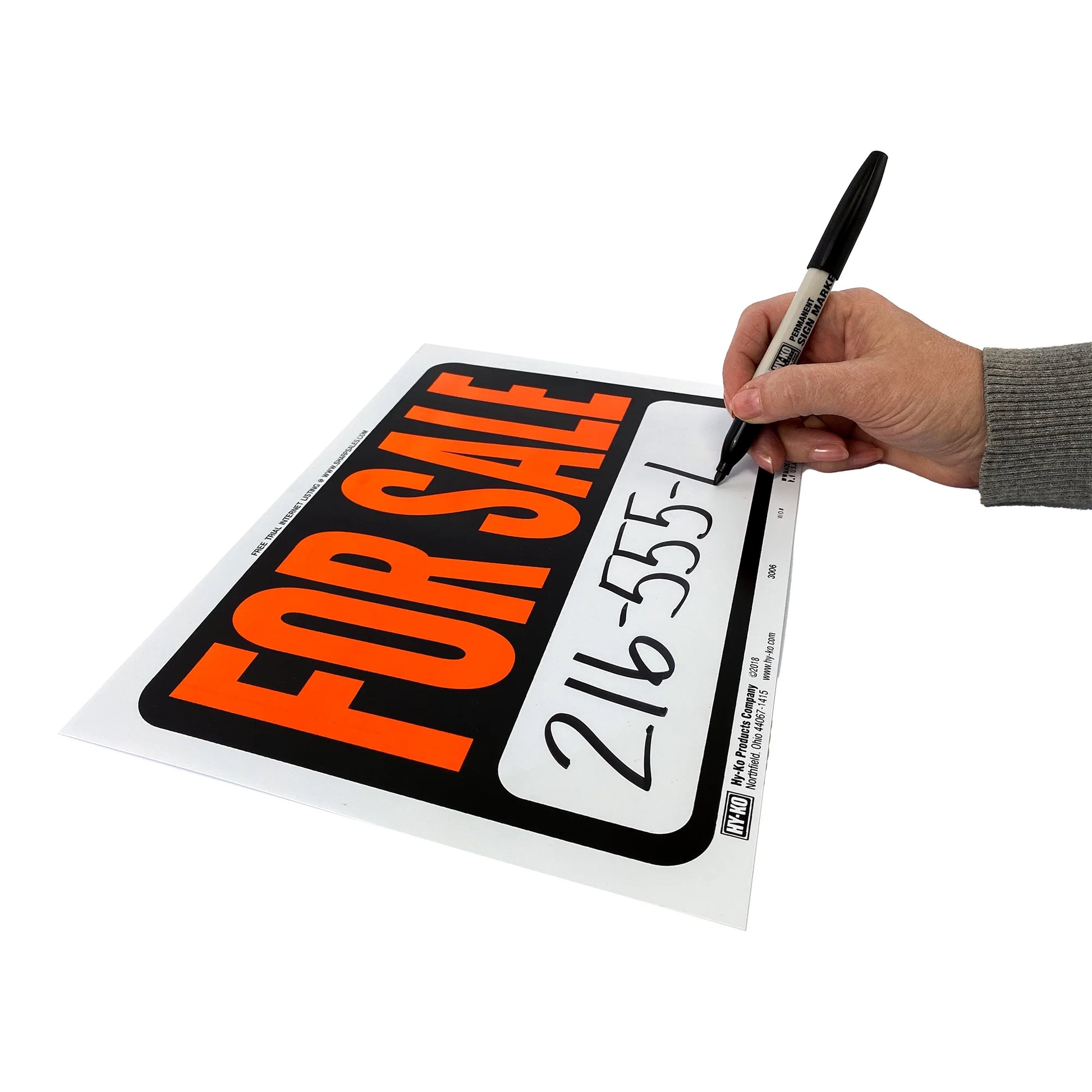 Hy-Glo Series 3006 Identification Sign, for Sale Fluorescent Orange, Plastic Material