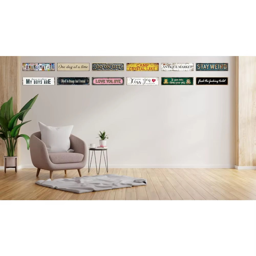 Go on Git Retro Funny Metal Tin Sign - Fall Horror Theme Street Wall Decor for Bar Home College Dorm