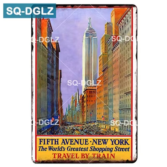 [] Thailand City Metal Sign Tin Sign Vintage Decor Plaque Crafts Home Decor Painting Plaques Art Poster