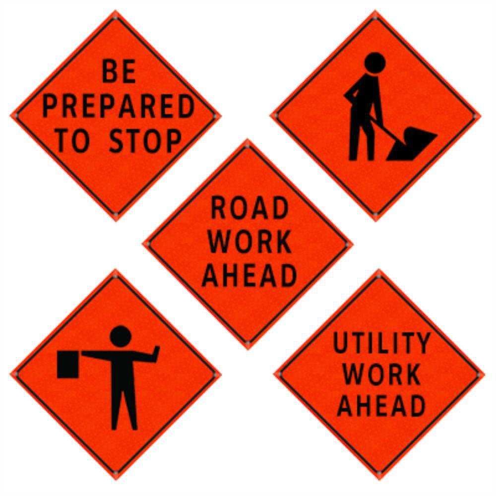 36 In. Roll up Sign-Flagger Symbol