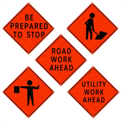 36 In. Roll up Sign-Flagger Symbol