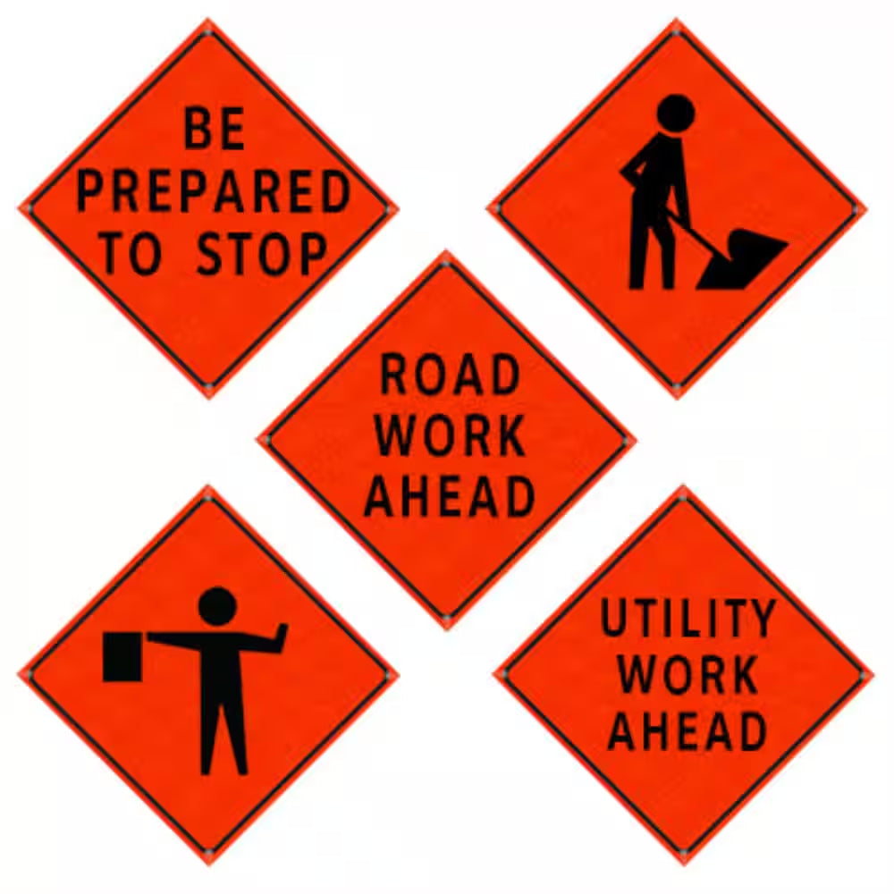 48 In. Roll up Sign-Flagger Symbol
