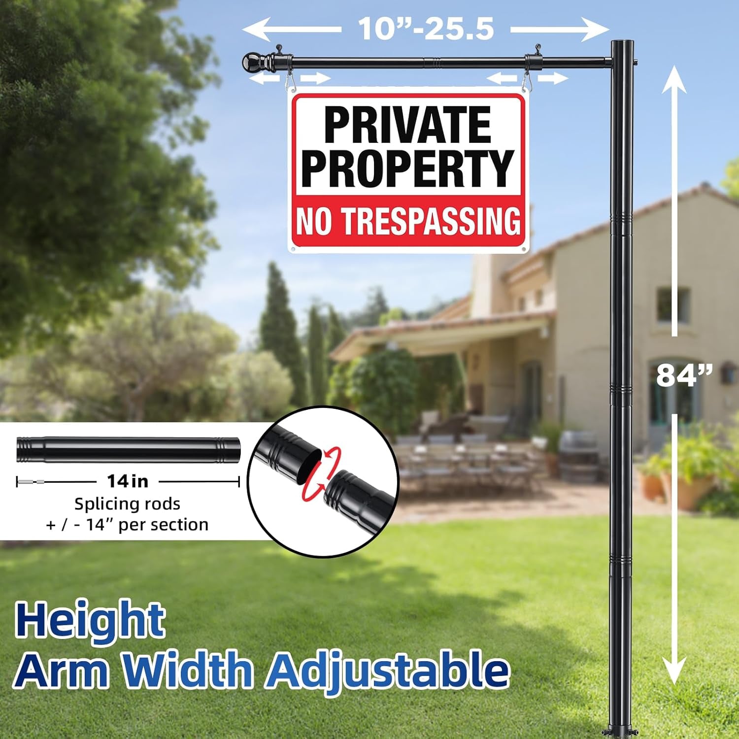 7FT Metal Real Estate Sign Post for Sale & Open House Yard Signs