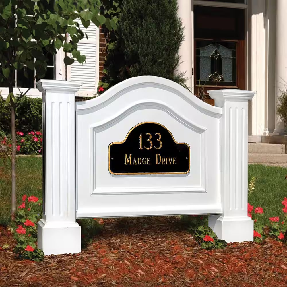 Nantucket 32 In. X 40 In. White Polyethylene Address Sign