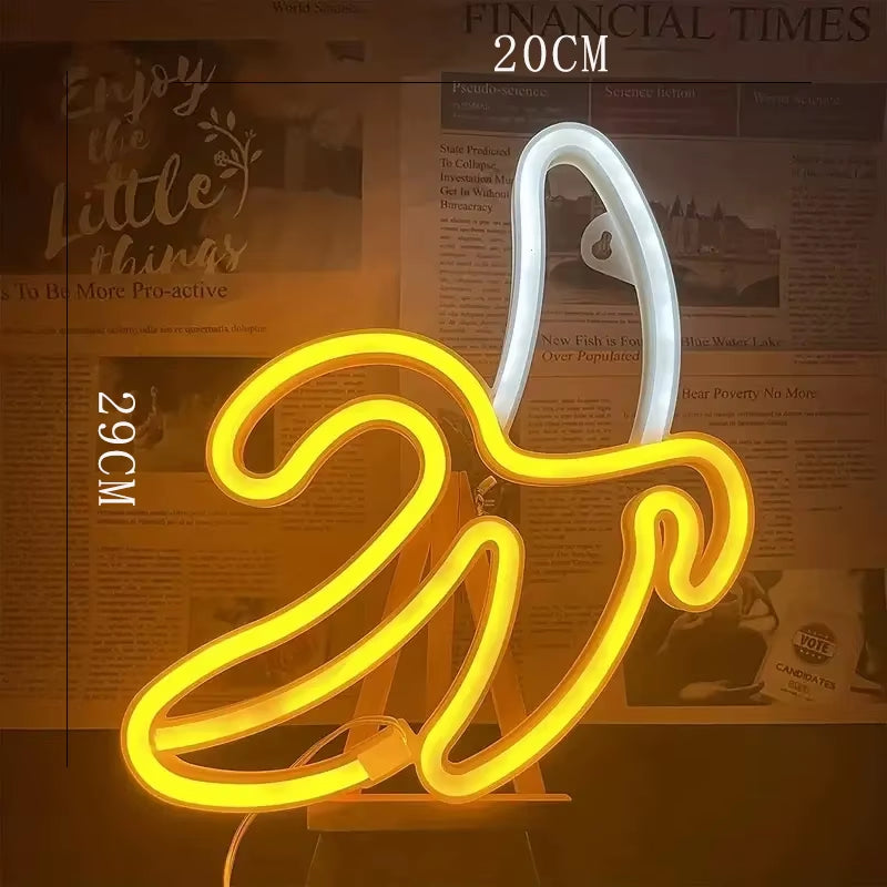 Cherry Banana Neon Lamp LED Neon Signs Lamp for Home Party Room Birthday Kids' Bedroom Fruit Store Markets Wall Art Decor