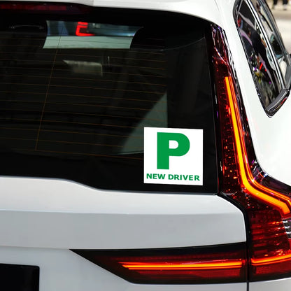 18X18Cm New Driver P Plate Safety Car Learner Just Passed Legal Signs Car Sticker Vinyl PVC Decor Decals Auto Tuning Accessories