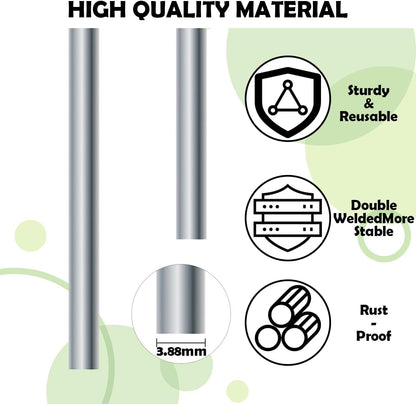 100 Pack Heavy Duty Metal Yard Sign Stakes 20"X24" H-Frame Holders