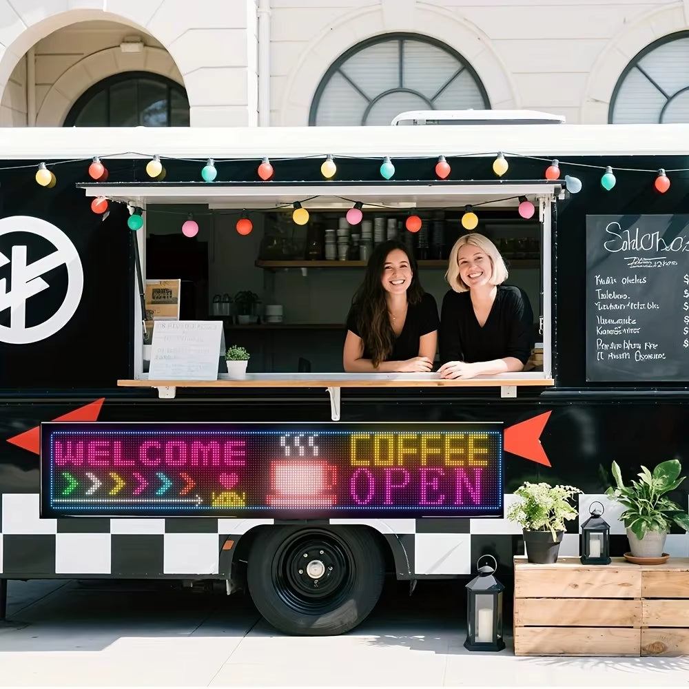 Smart LED Matrix Panel Scrolling Bright Advertising USB 5V Bluetooth App Remote Controlled Sign Light Programmable LED Car Sign