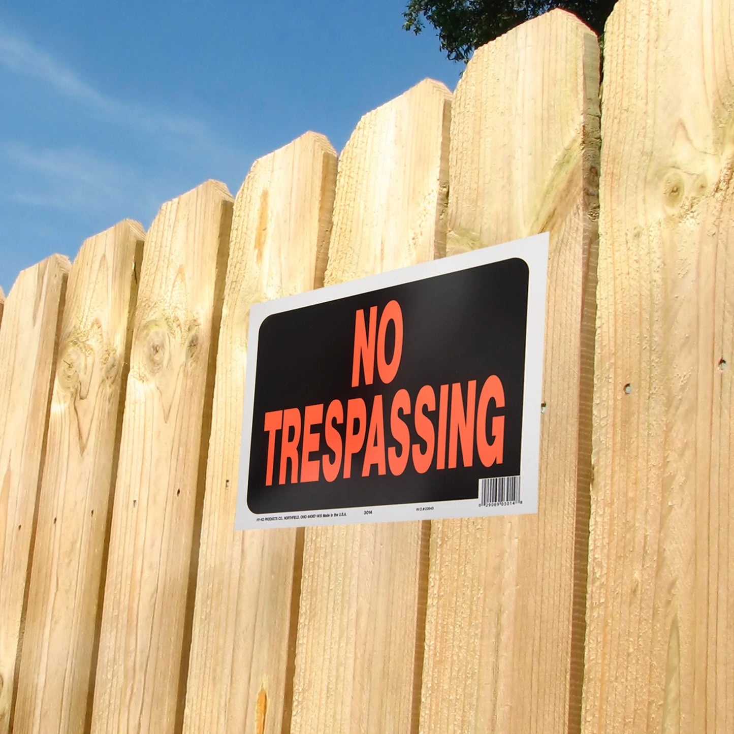 8.5 X 12 Plastic No Trespassing Property Sign, Bold Colors