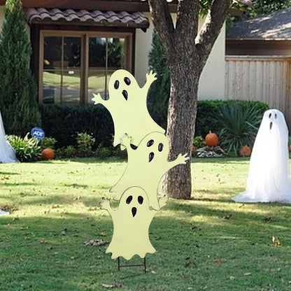 Halloween Ghost Decorations Yard Halloween Outdoor Light-Up Ghost Lawn Stakes