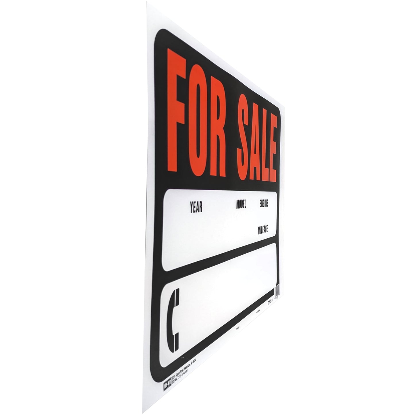 Hy-Glo Series SP-112 Jumbo Identification Sign, for Sale, Fluorescent Orange Legend, Plastic