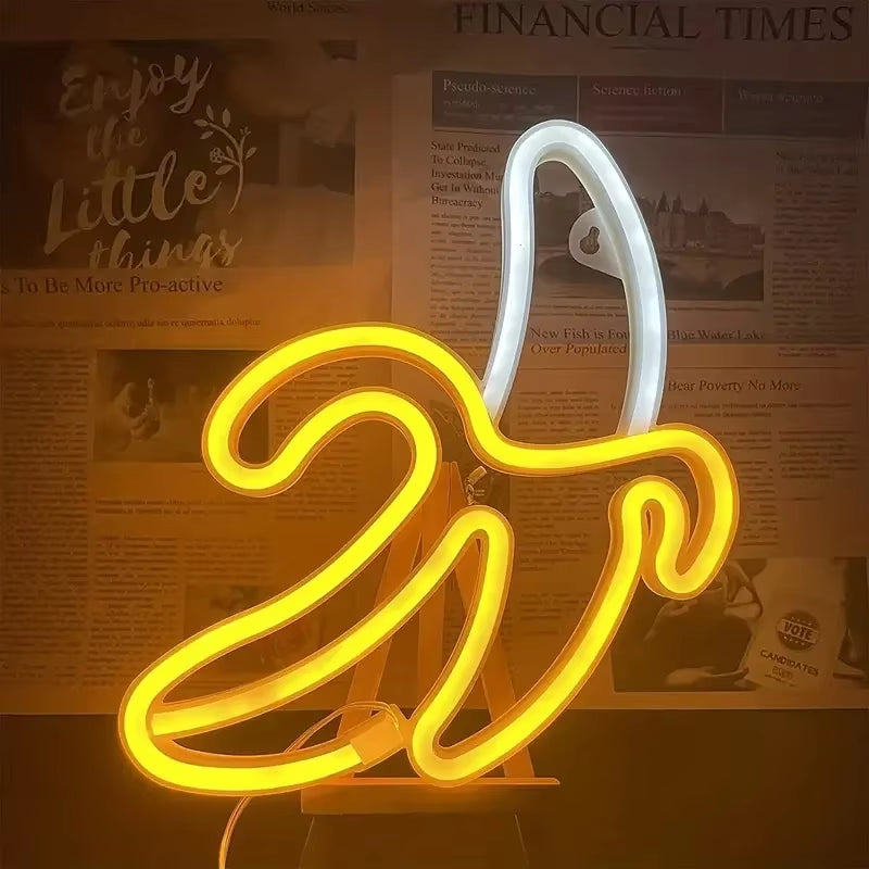 Cherry Banana Neon Lamp LED Neon Signs Lamp for Home Party Room Birthday Kids' Bedroom Fruit Store Markets Wall Art Decor