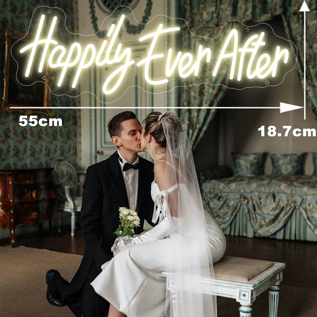 Always Forever LED Neon Sign Room Wall Decor Wedding Light for Engagement Birthday Wedding Party Gift USB Powered Neon LED Signs