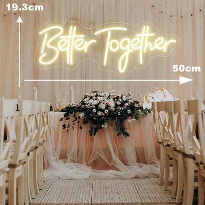 Always Forever LED Neon Sign Room Wall Decor Wedding Light for Engagement Birthday Wedding Party Gift USB Powered Neon LED Signs