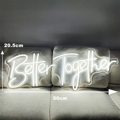 Mr and Mrs Neon Sign, Wall Decoration Light for Wedding and Engagement Decoration, Cheers to Love Neon Sign, LED Neon Signs