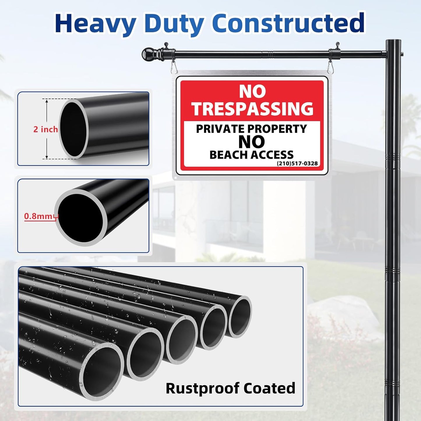 7FT Metal Real Estate Sign Post for Sale & Open House Yard Signs